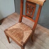 Chaise paillee dix neuvième siecle
