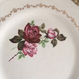 Six flat plates with flowers