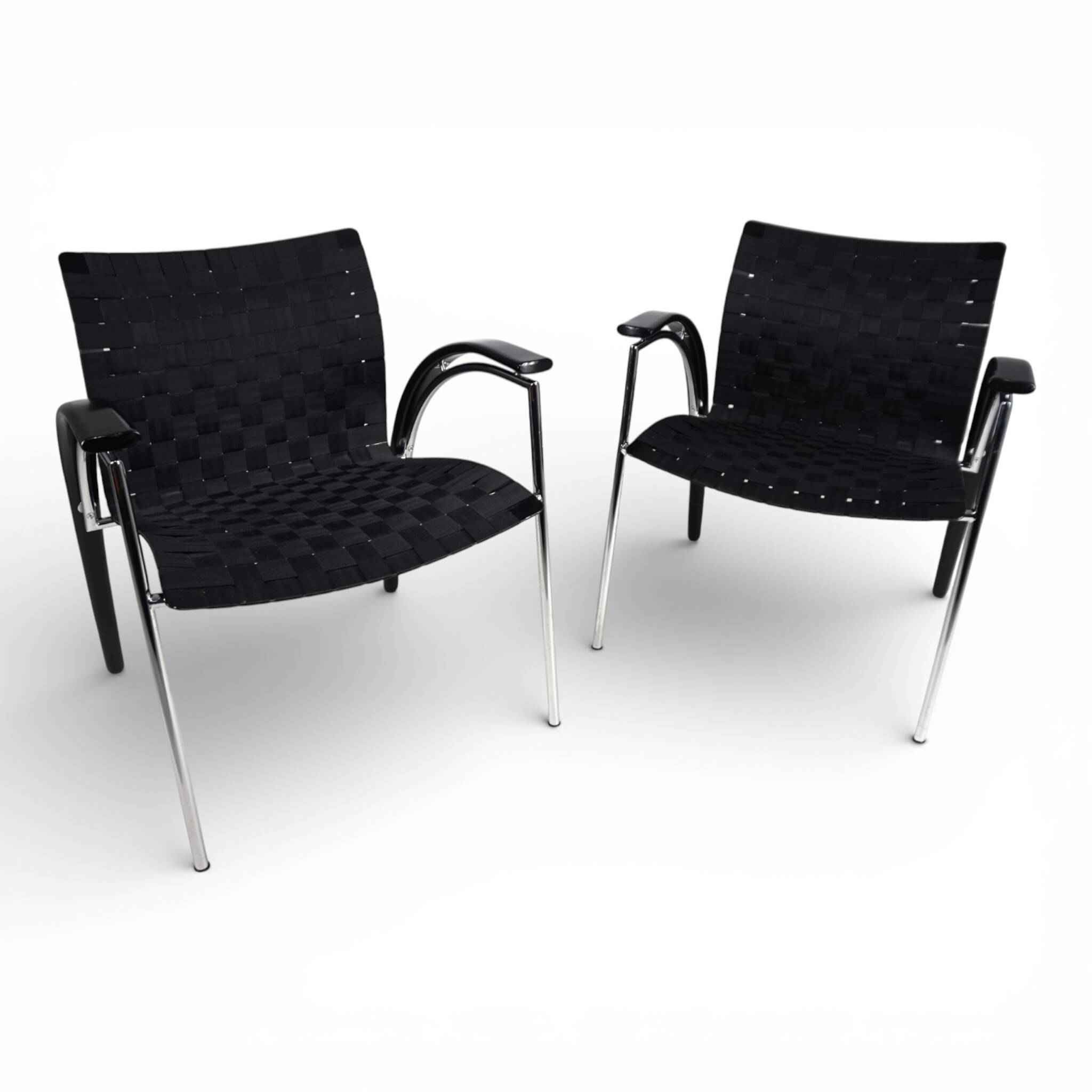 Thonet set of 2 lounge chairs by Peter Maly, 1980