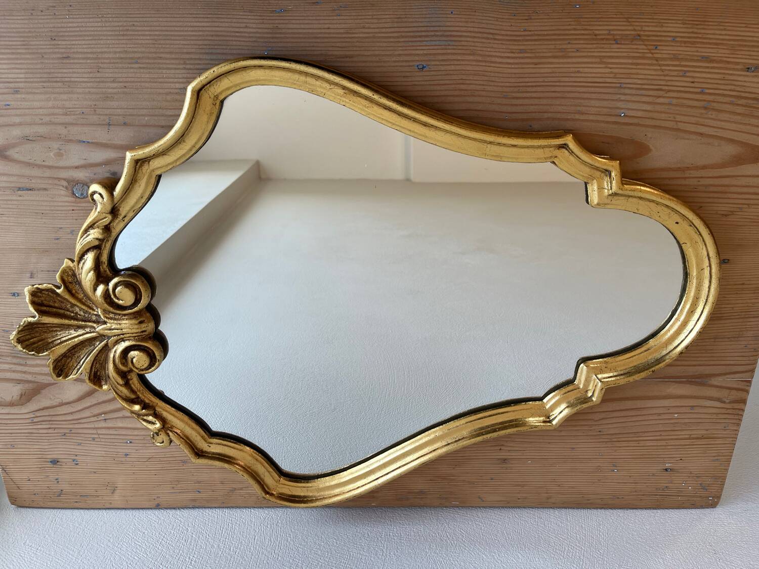 Vintage baroque style gilded mirror