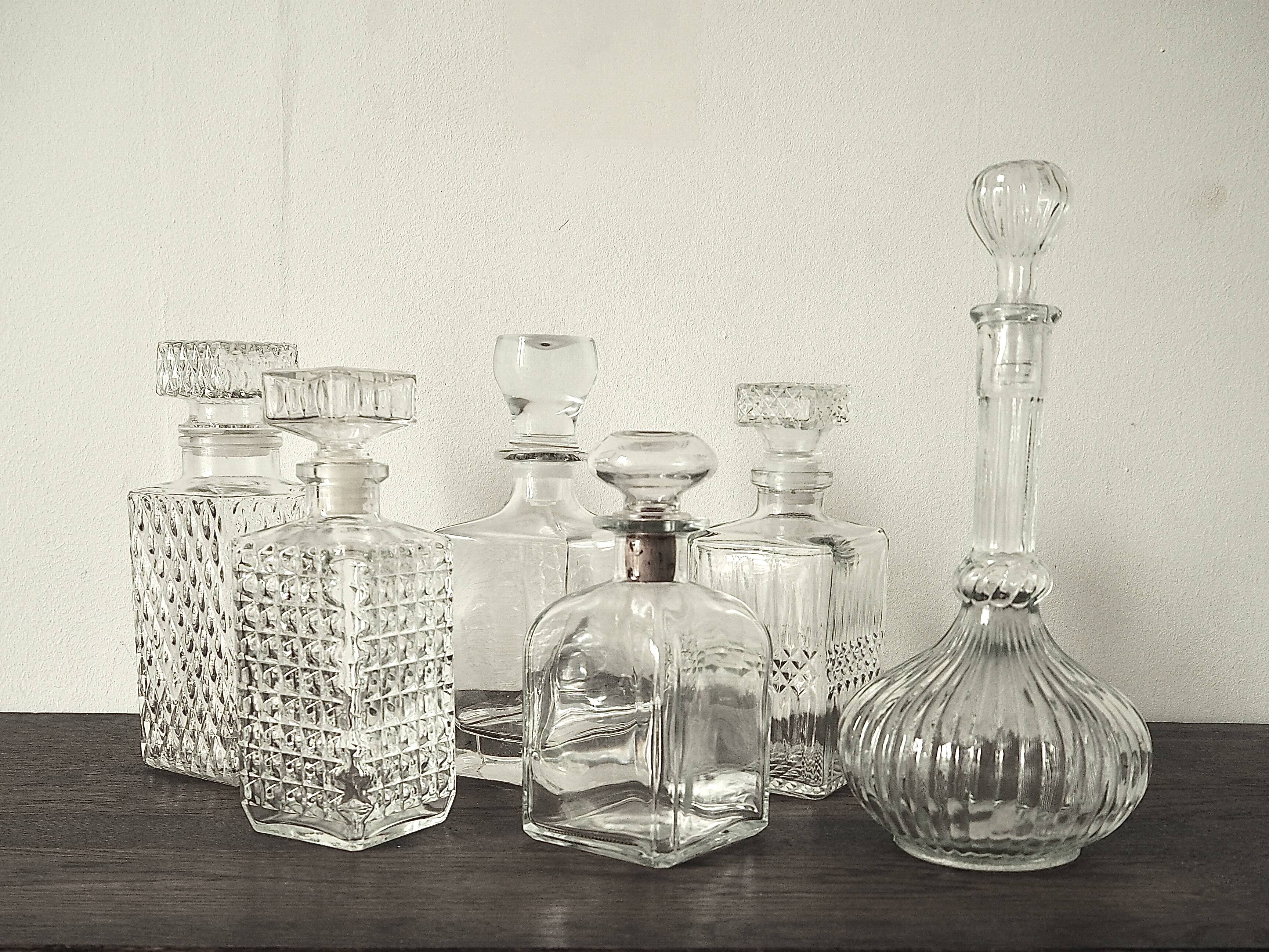 Carafe à whisky en verre lisse