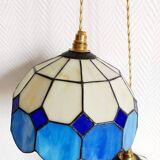 Pair of Art Deco Tiffany style pendant lights
