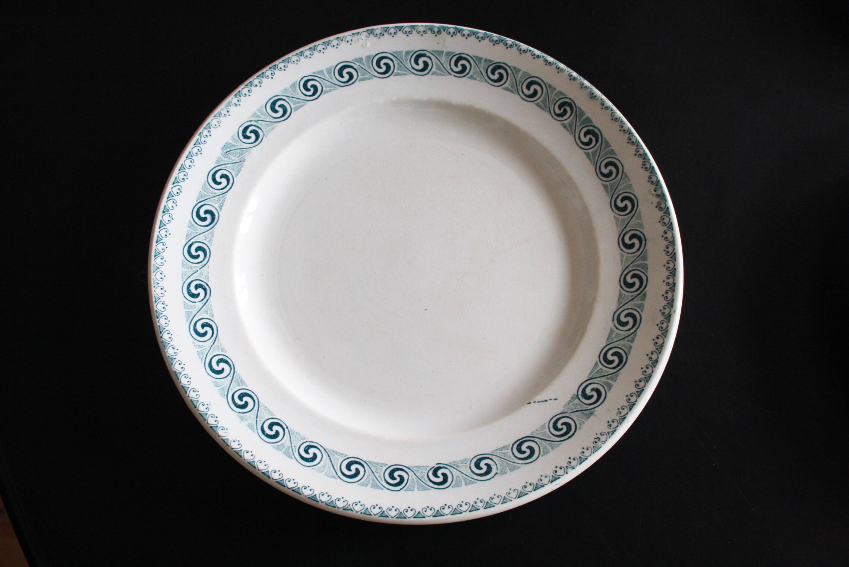 Set of 5 ironstone plates Moulin des Loups & Hamage