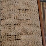 Pair of wooden and rope chairs