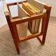 Vintage wooden magazine rack