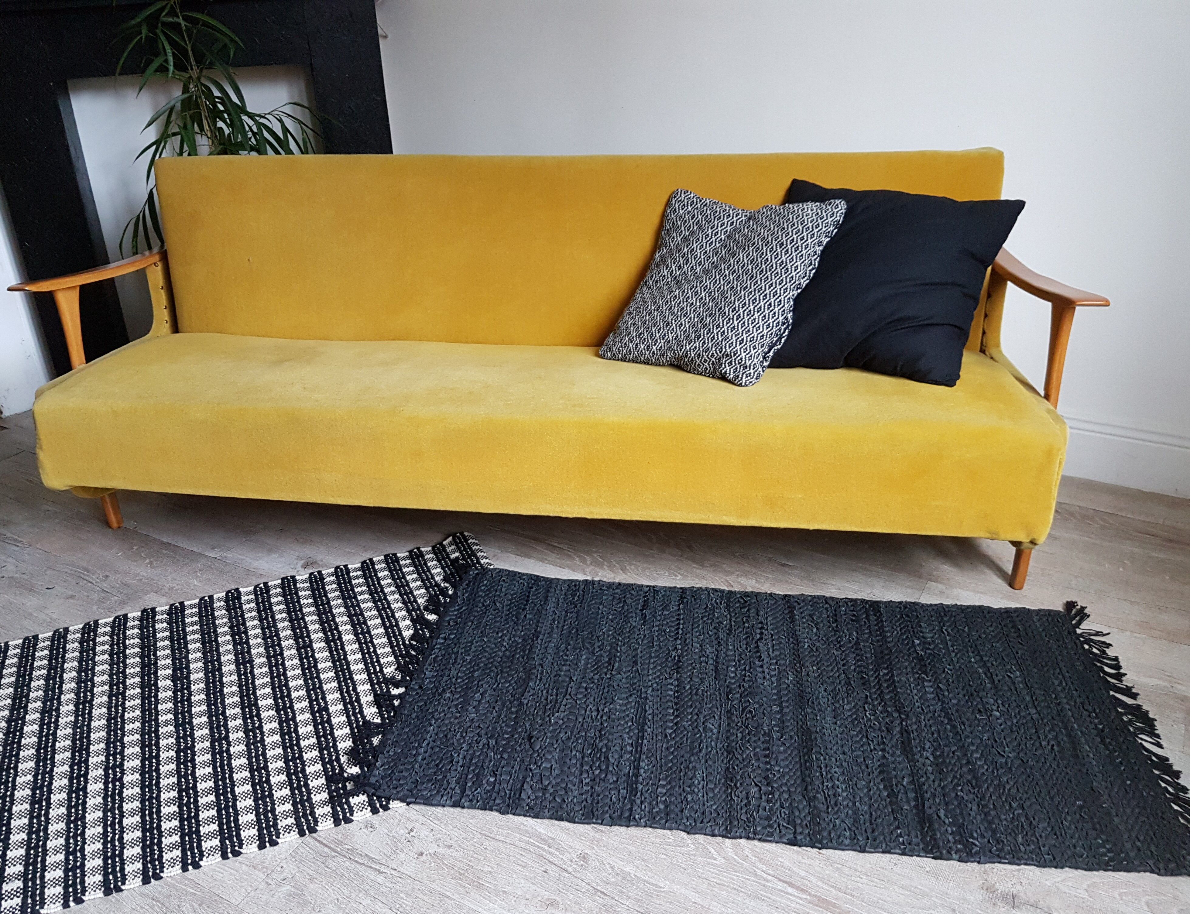 Banquette scandinave velours