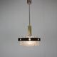 1970s Czechoslovak Kamenický Šenov Cut Glass and Chrome Pendant Light