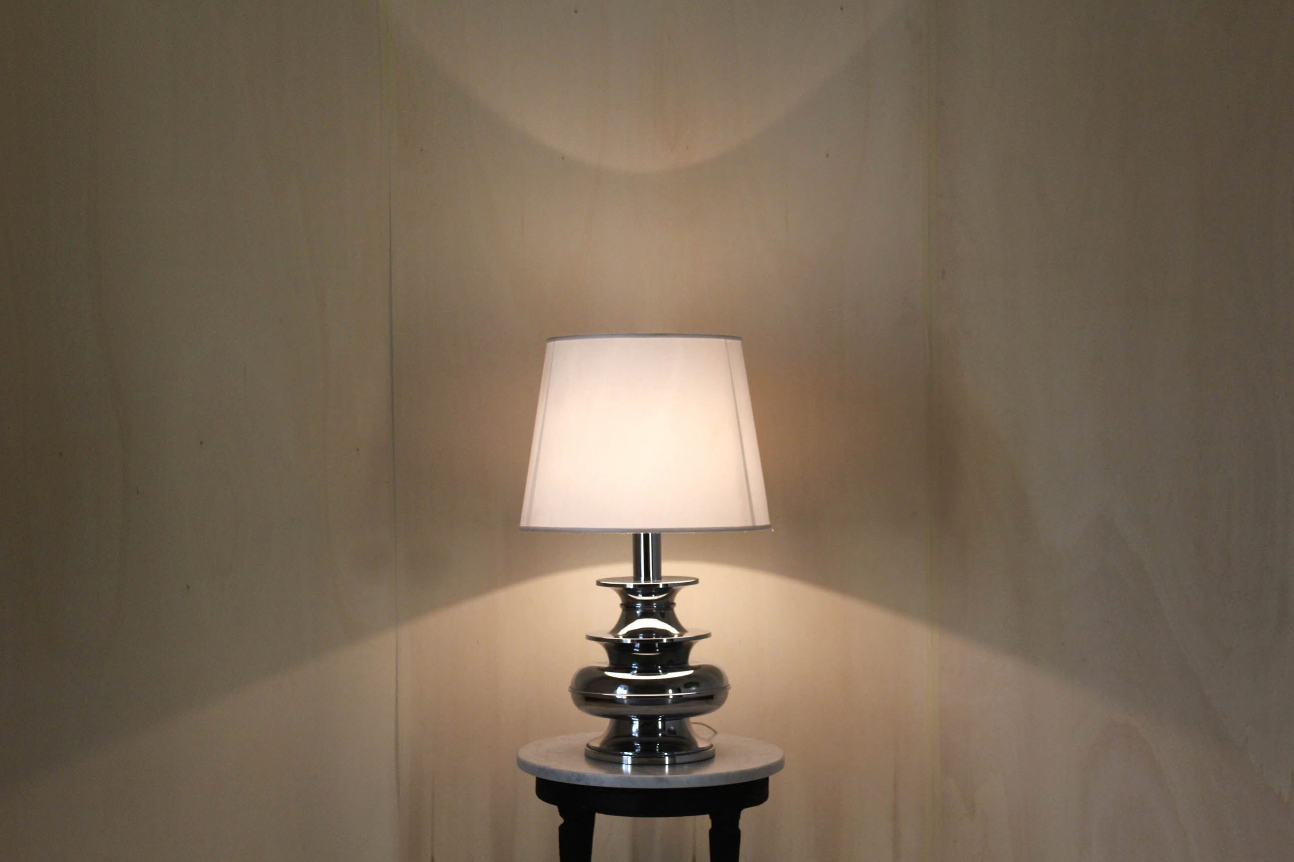1950s vintage chromed table lamp