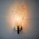 Frosted leaf wall lamp, Murano glass, Italy, 1970