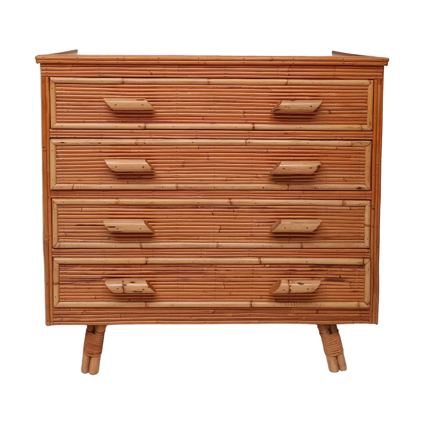 Rattan chest of drawers 60s-70s