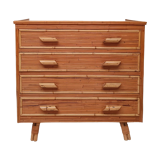 Rattan chest of drawers 60s-70s