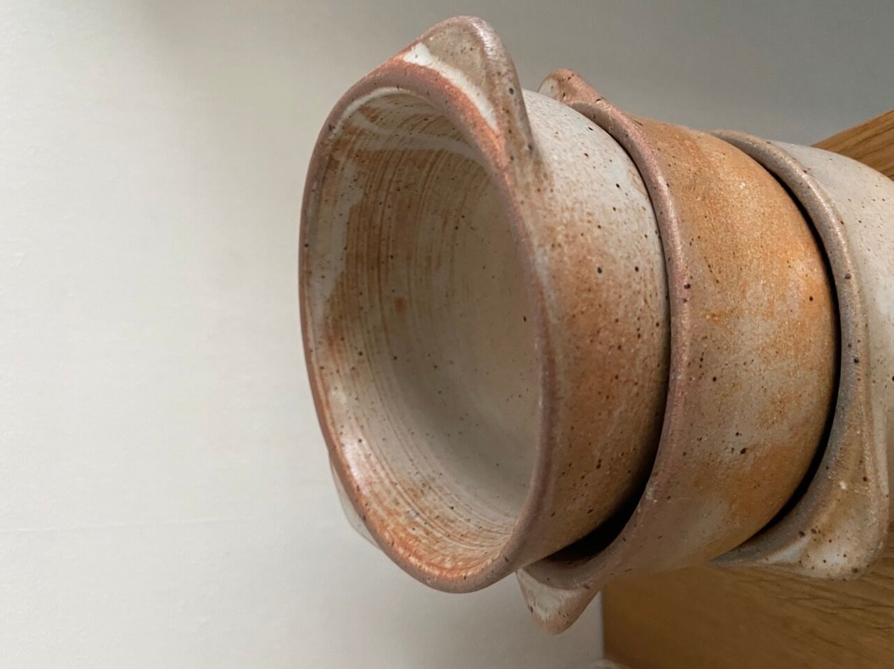 Three bowls in ancient sandstone