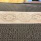 Vintage Handmade Soft Beige and Brown Long Hallway Runner