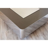 Vintage coffee bar table in steel and wood circa 1970