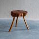 Table d'appoint en bois d'orme français vintage