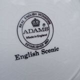 6 assiettes creuses Adams English Scenic vert