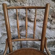Set of 6 Fischel bentwood bistro chairs, Czechoslovakia, circa 1930–1950.