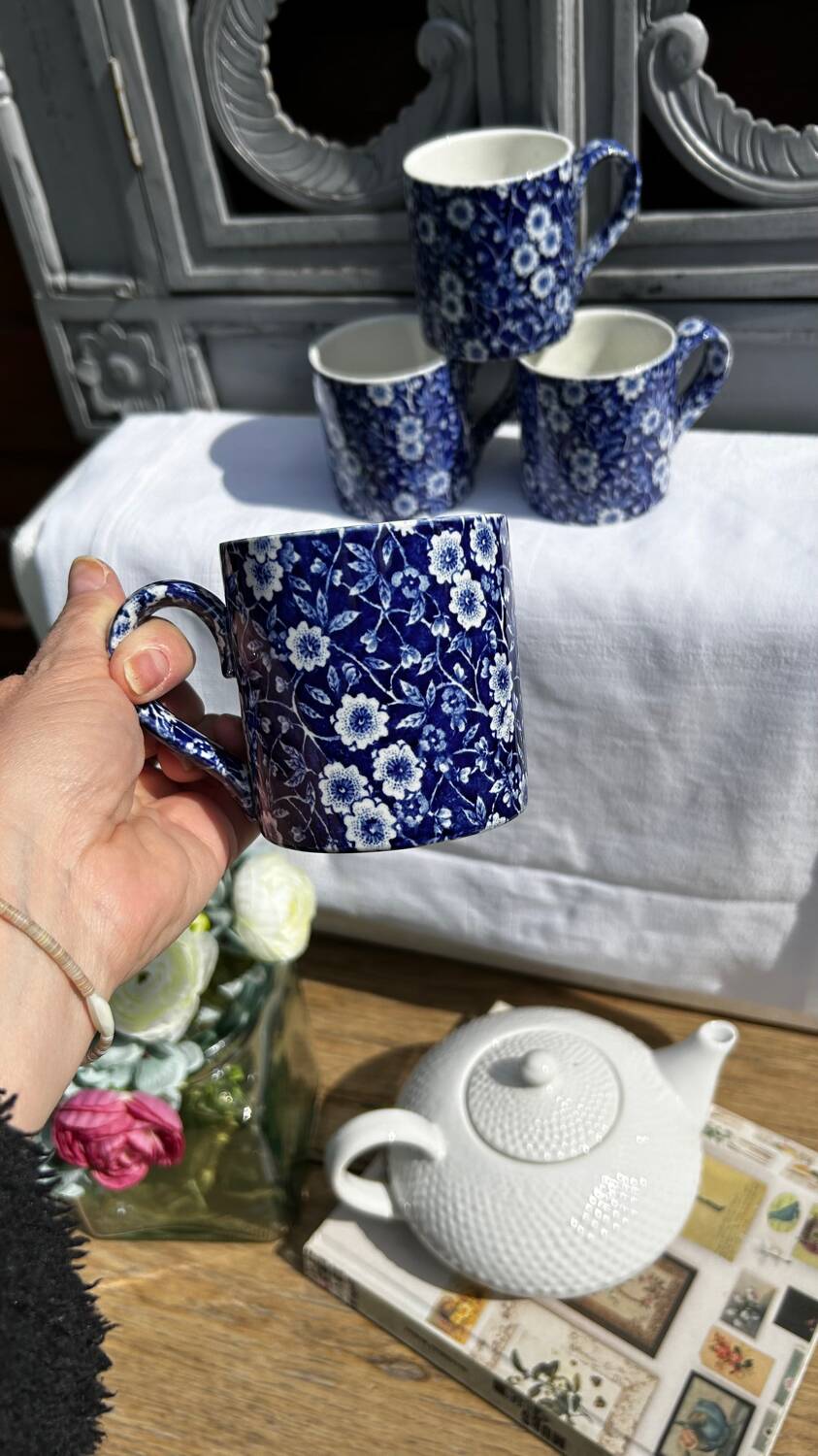 Burleigh Blue Calico Mug