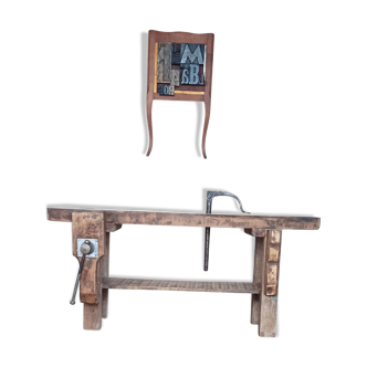 Établi en bois massif