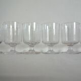 Set of 6 vintage cut crystal wine glasses.