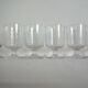 Lot de 6 verres à vin en cristal taillé vintage.
