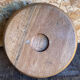 Vintage Carved Wood Pocket Box with Brass Inlays #D883