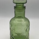 CARAFE Vintage en VERRE Vert de style Empoli à effet 24,5 cm