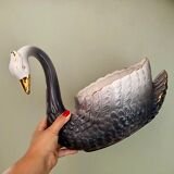 Vintage ceramic swan pot cover