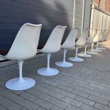 8x original Knoll Tulip dining chairs Eero Saarinen