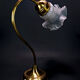 Art Nouveau swan neck table lamp