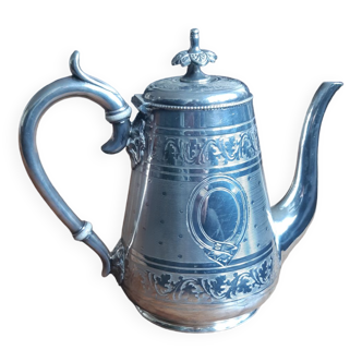 Silver metal coffee maker Armand Frénais