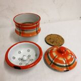 Old Vintage Orange Enameled Coffee Pot