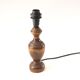 Pied de lampe de chevet bois tourné