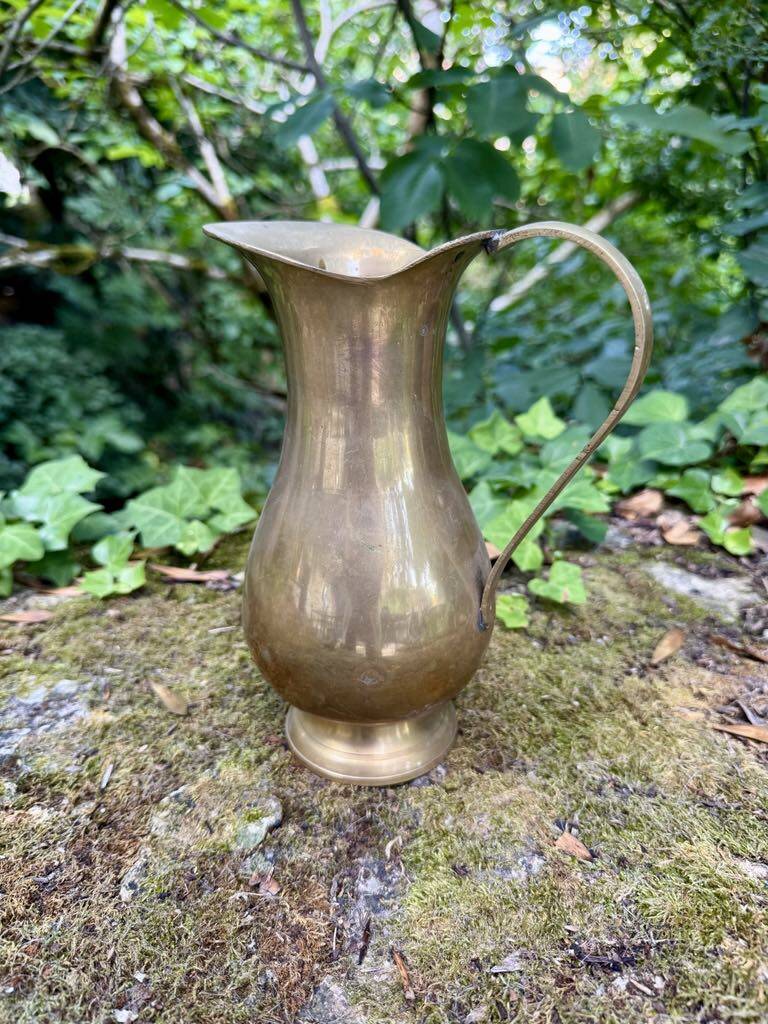 Antique brass carafe