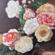 Tableau bouquet de roses anciennes signé R.Stephan