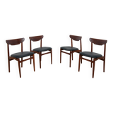 Chaises mid-century en palissandre, danemark, set de 4