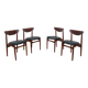 Chaises mid-century en palissandre, danemark, set de 4