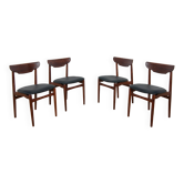 Chaises mid-century en palissandre, danemark, set de 4