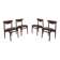 Chaises mid-century en palissandre, danemark, set de 4