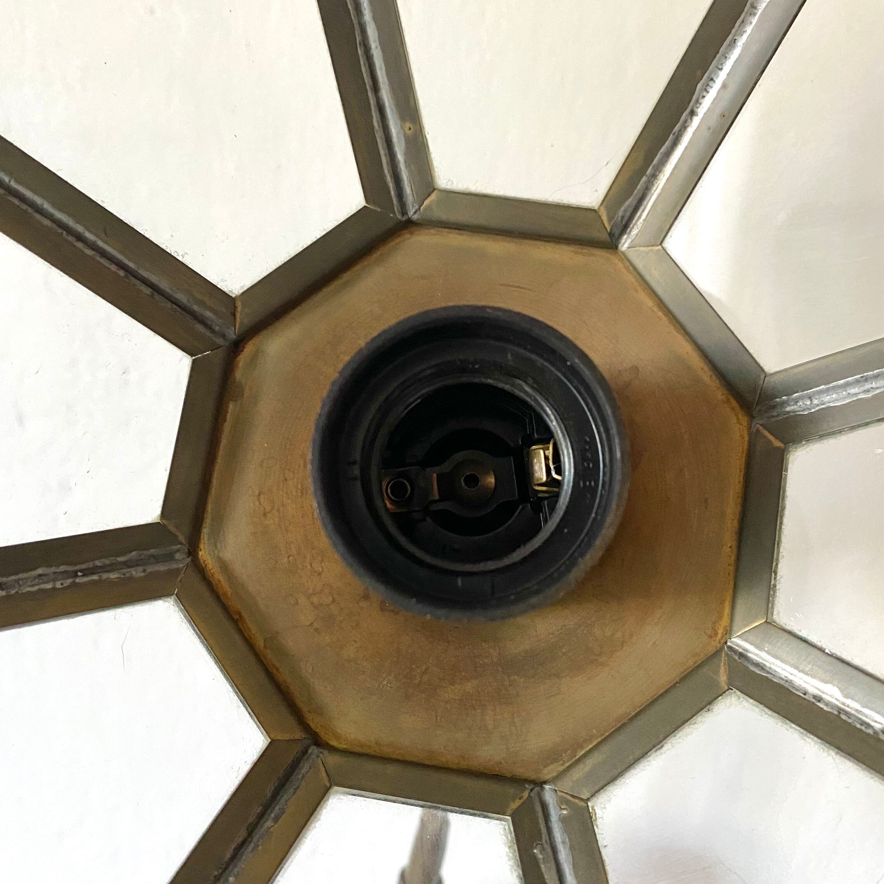 Old brass and glass suspension