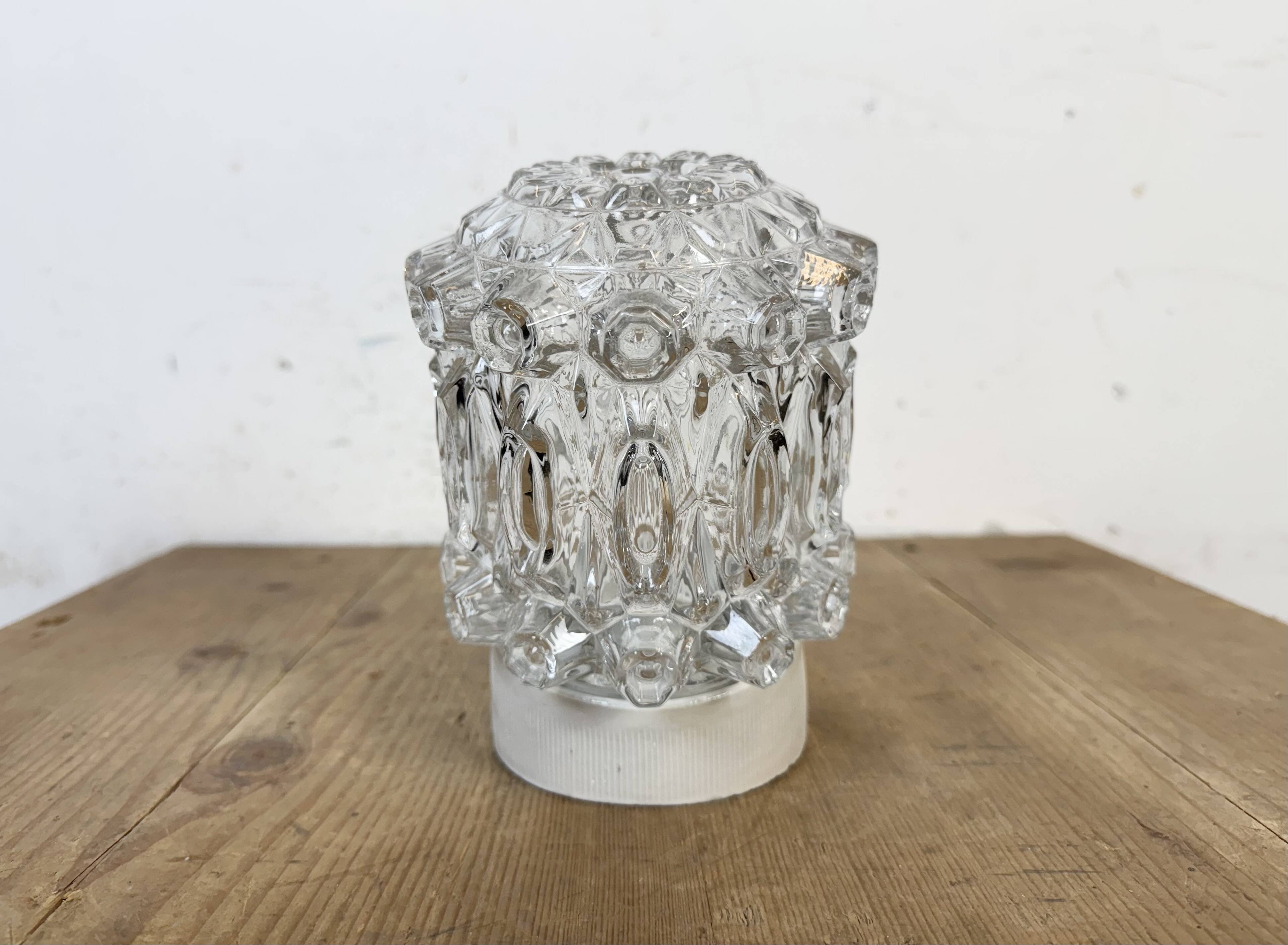 Vintage White Porcelain Wall Light, 1970s