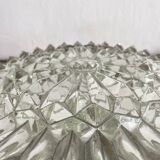 Vintage round molded glass ceiling light