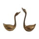 Duo of brass swans