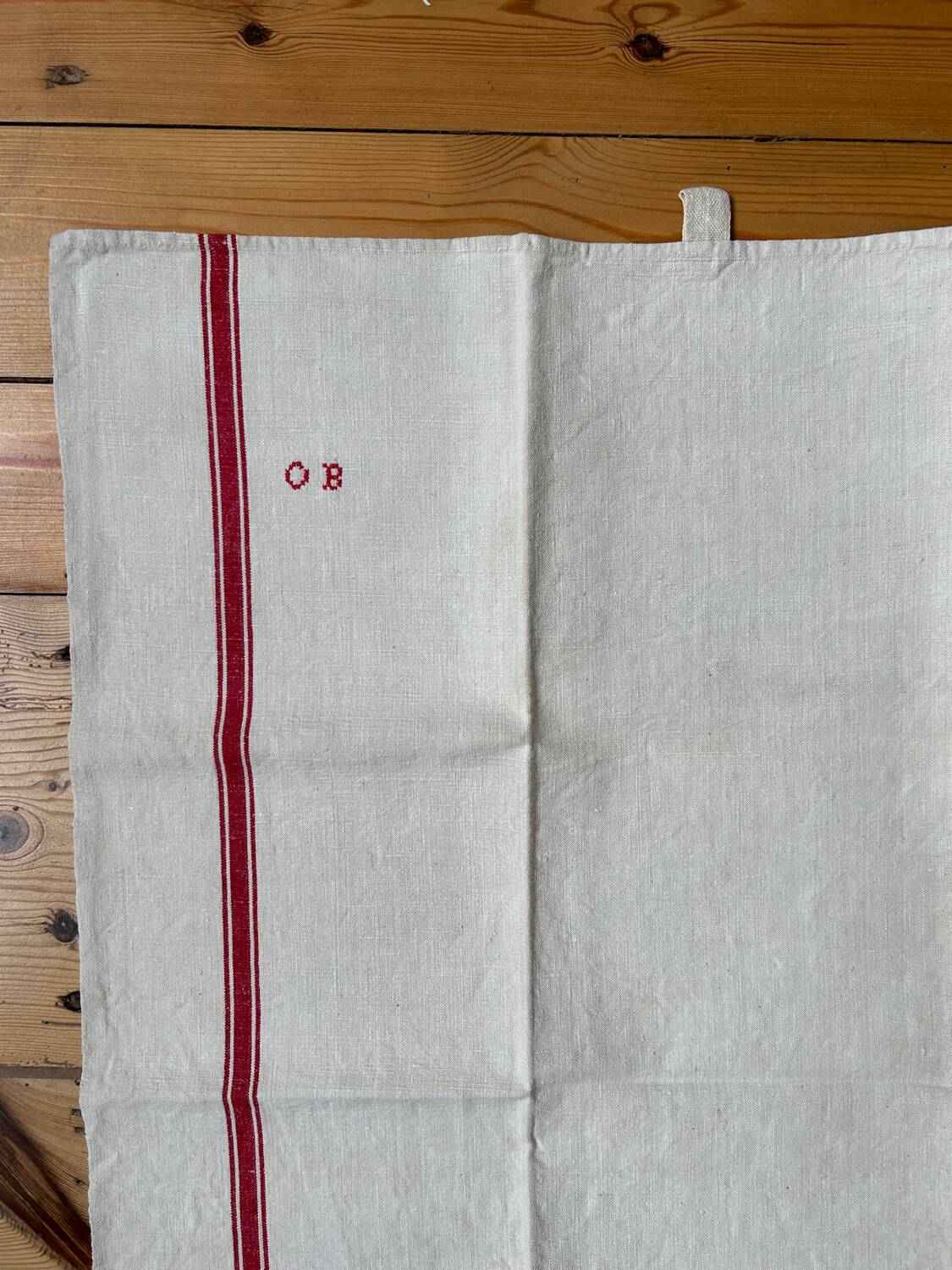 Set of 2 old linen tea towels