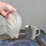 Pair of shell appliques or glass paste shells