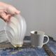 Pair of shell appliques or glass paste shells