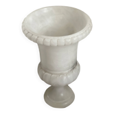 Vintage alabaster lamp on square base - decorative object
