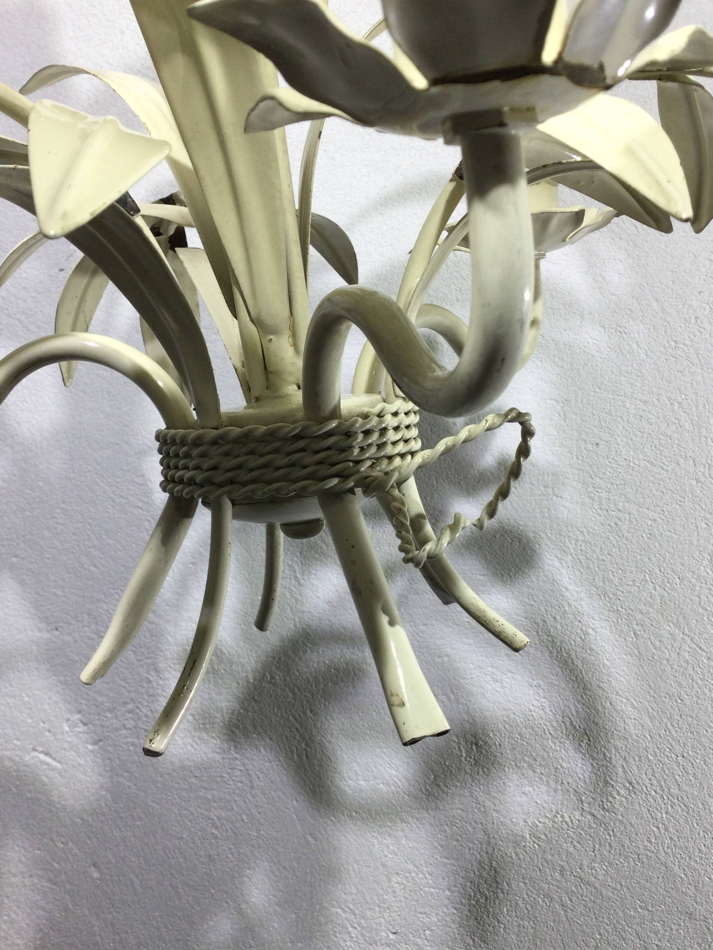 3-Light Leaf Chandelier