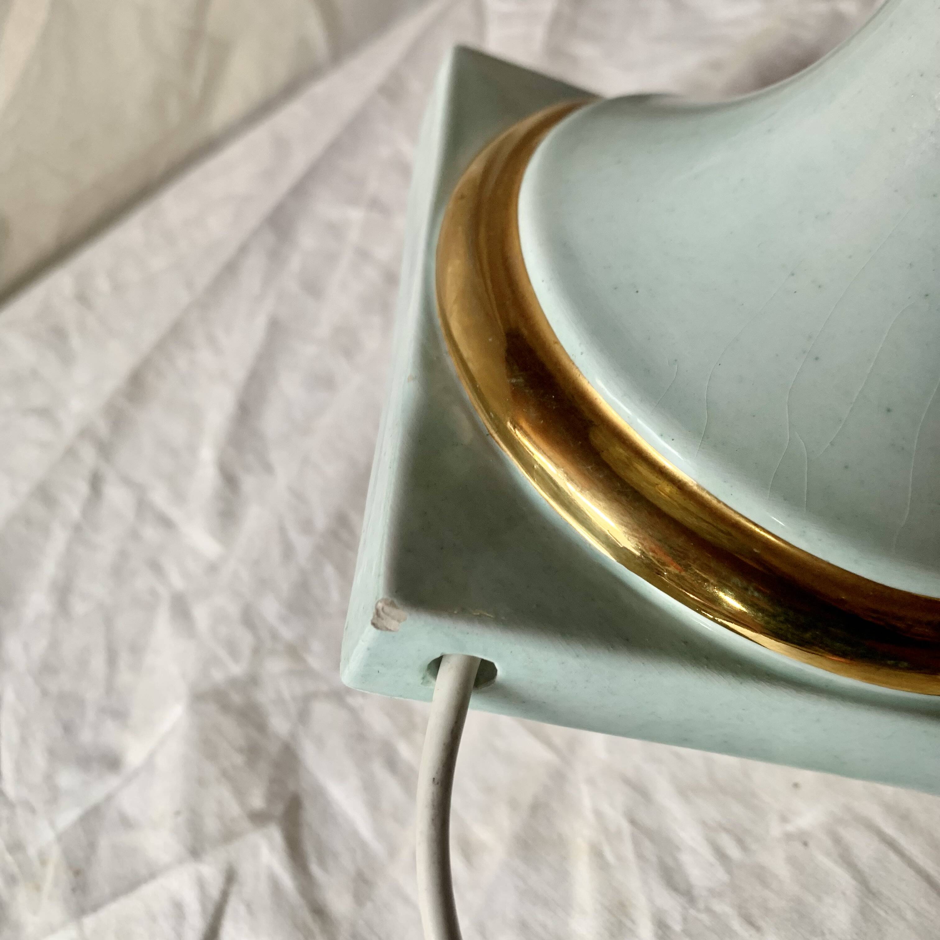 Old large porcelain lamp base - cashmere decor