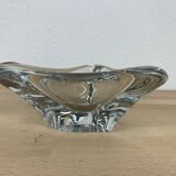 Empty ashtray trilobed crystal bag Daum